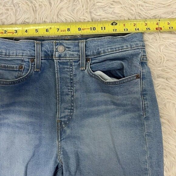 Levi’s Jeans Womens Size 30 Blue Wedgie Skinny Stretch Denim Ripped Distressed - Picture 4 of 10